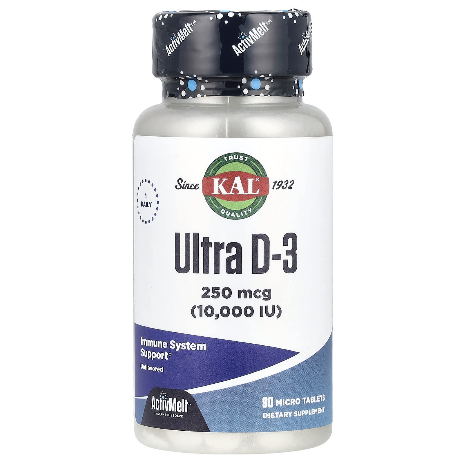 Boost Your Immunity with KAL Ultra D-3 250 mcg, 90 Micro Tablets - Image 1