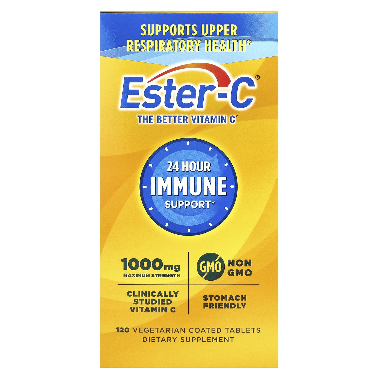 Nature's Bounty, Ester-C®, Maximum Strength, 1,000 mg, 120 Vegetarian Coated Tablets - Image 1