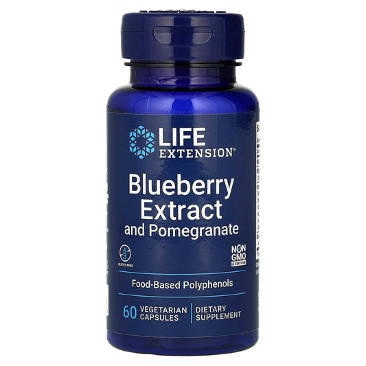Life Extension, Blueberry Extract and Pomegranate, 60 Vegetarian Capsules - Image 1