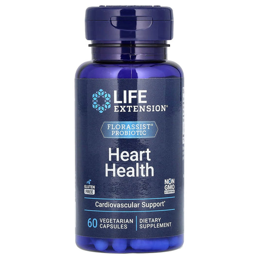 Life Extension, FLORASSIST Probiotic Heart Health, 60 Vegetarian Capsules (74 mg per Capsule)