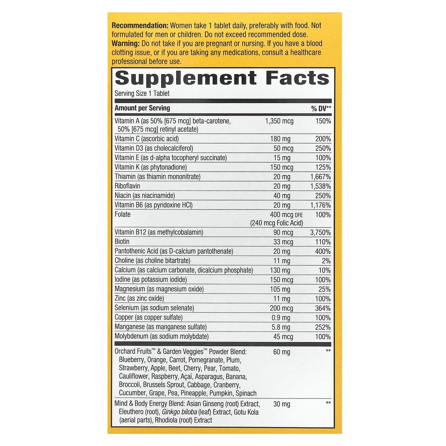 Nature's Way, Alive! Women's 50+ Ultra Multivitamin, 60 Tablets - Image 2