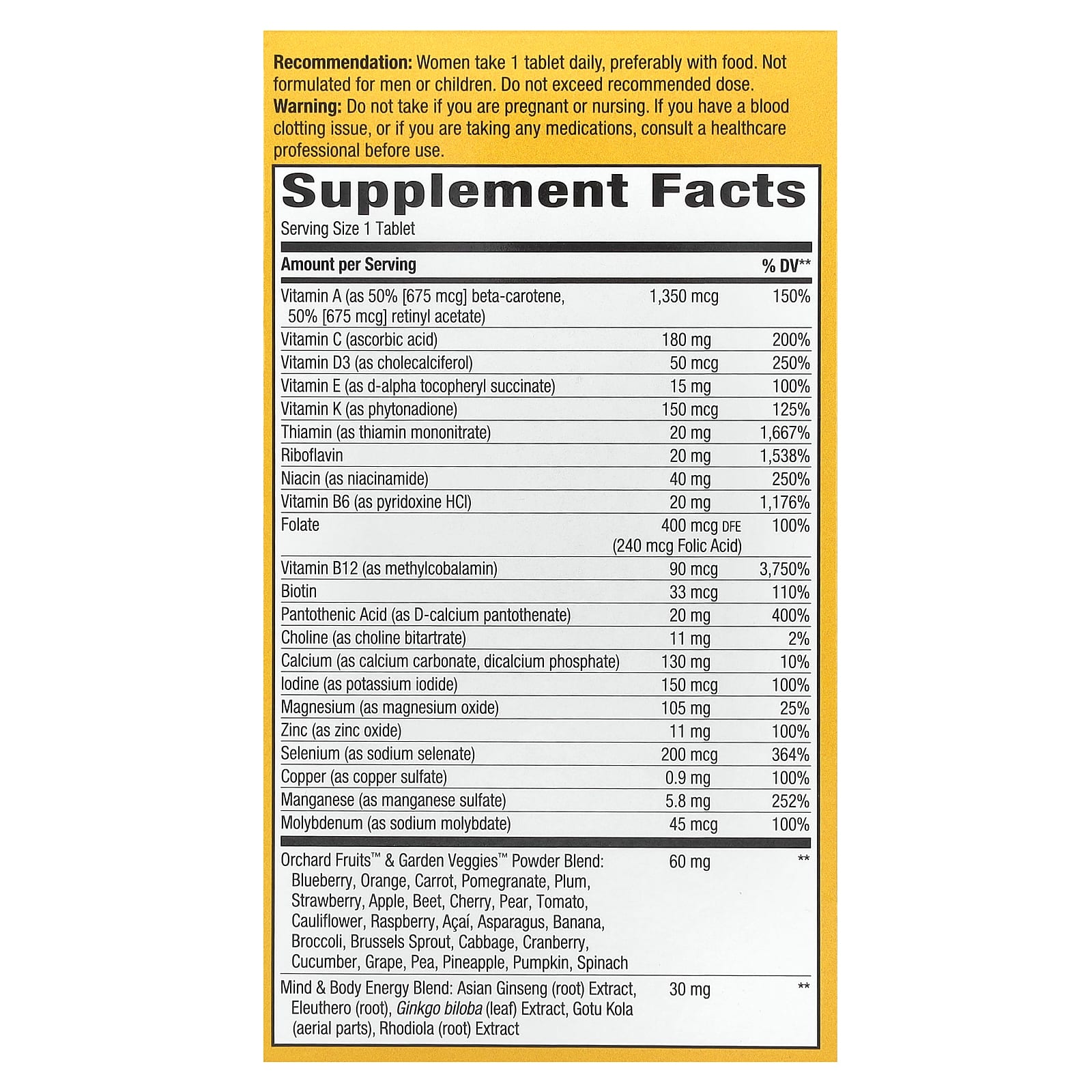 Nature's Way, Alive! Women's 50+ Ultra Multivitamin, 60 Tablets - Image 2