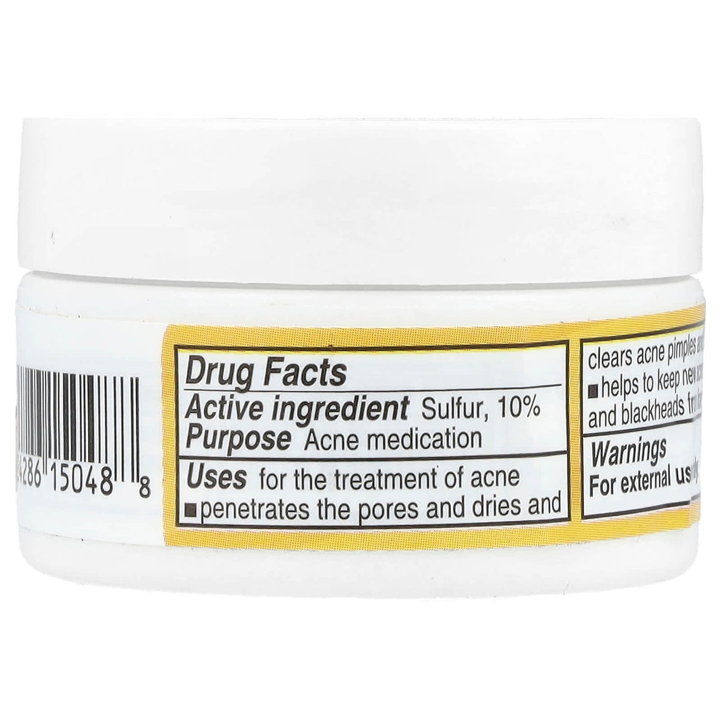 De La Cruz Acne Treatment Ointment with Sulfur 10% Maximum Strength 0.21 oz - Image 2
