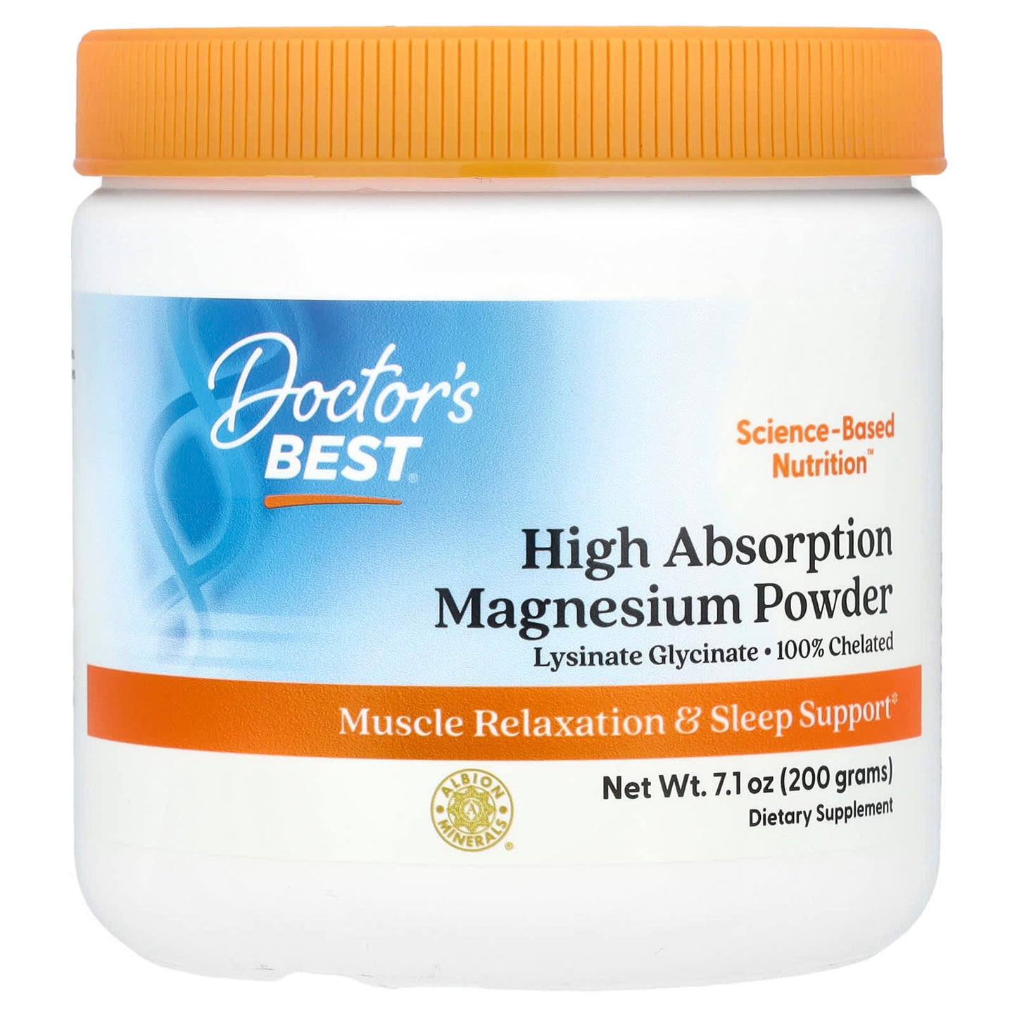Doctor's Best High Absorption Magnesium Powder, 7.1 oz (200g) - Image 1