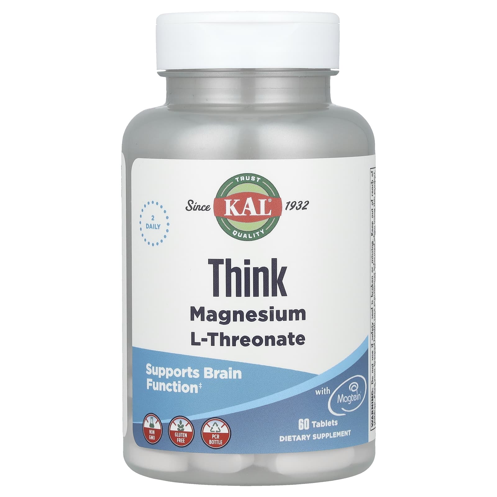 Unlock Brain Health with KAL Think Magnesium L-Threonate Tablets - Image 1