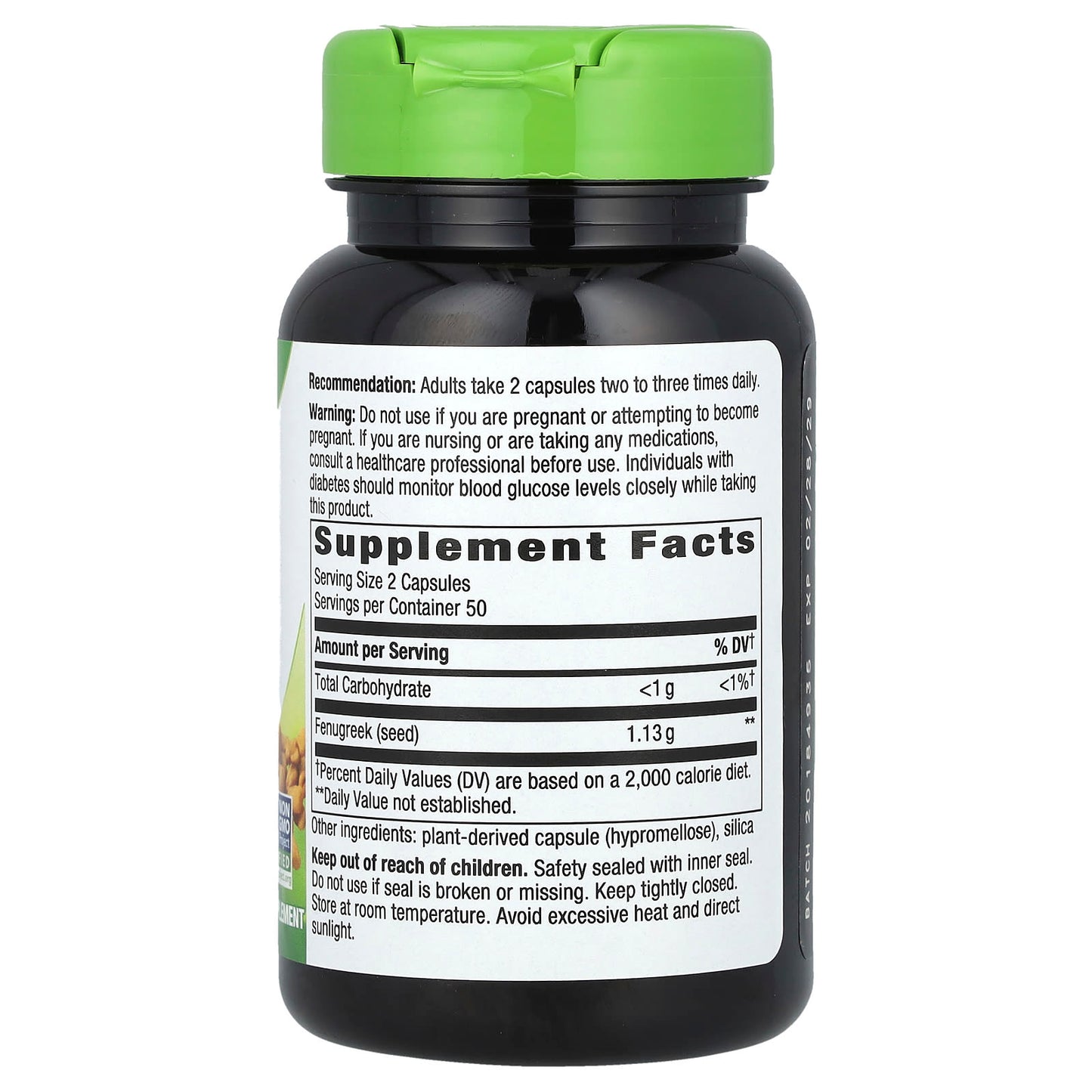 Nature's Way, Fenugreek Seed, 100 Vegan Capsules (565 mg per Capsule) - Image 2