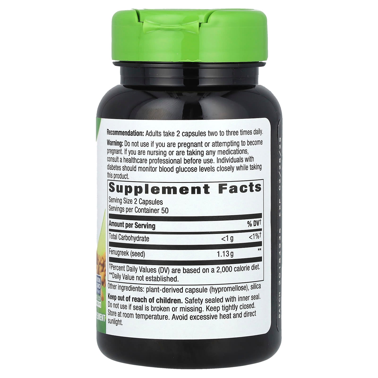 Nature's Way, Fenugreek Seed, 100 Vegan Capsules (565 mg per Capsule) - Image 2