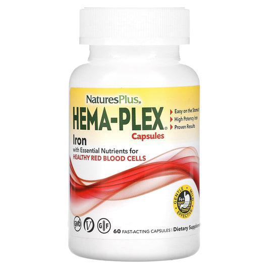 NaturesPlus, Hema-Plex, 60 Fast-Acting Capsules - Image 1