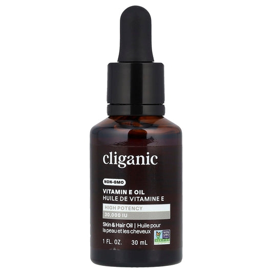Vitamin E Oil by Cliganic | Non-GMO & Cruelty Free Skin & Hair Treatment - Image 1