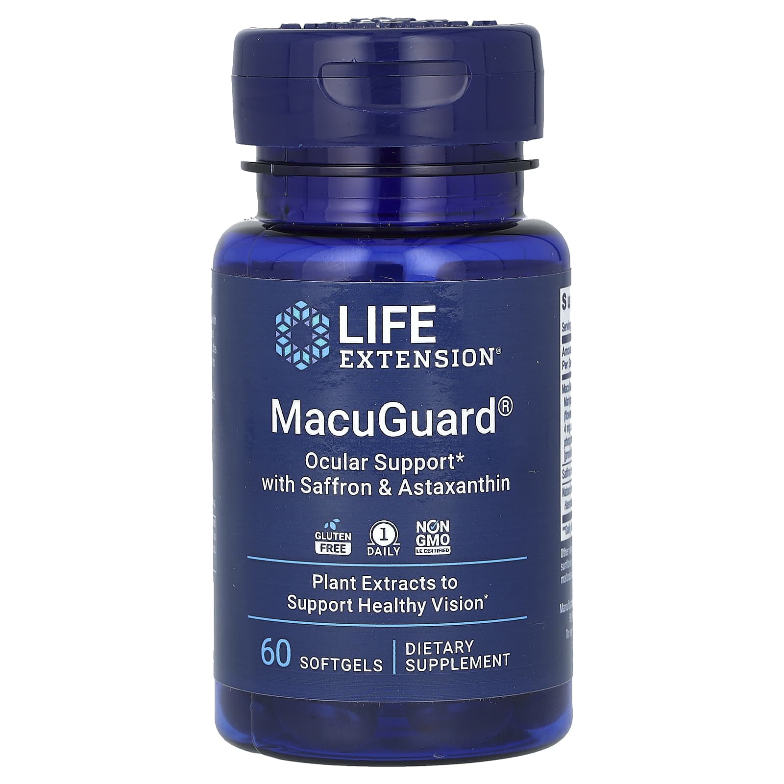 Life Extension, MacuGuard, Ocular Support with Saffron & Astaxanthin, 60 Softgels - Image 1