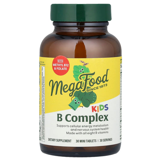 MegaFood, Kids B Complex, 30 Mini Tablets - Image 1