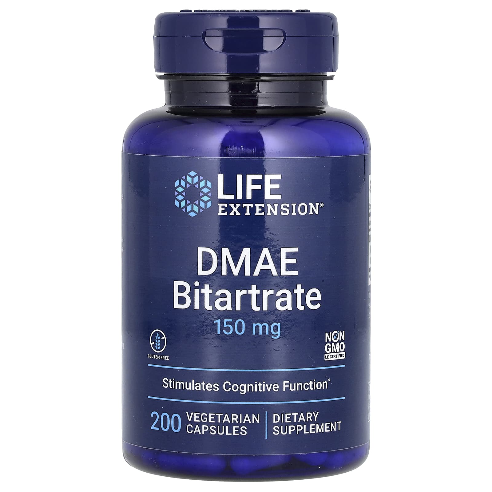 Life Extension, DMAE Bitartrate, 150 mg, 200 Vegetarian Capsules