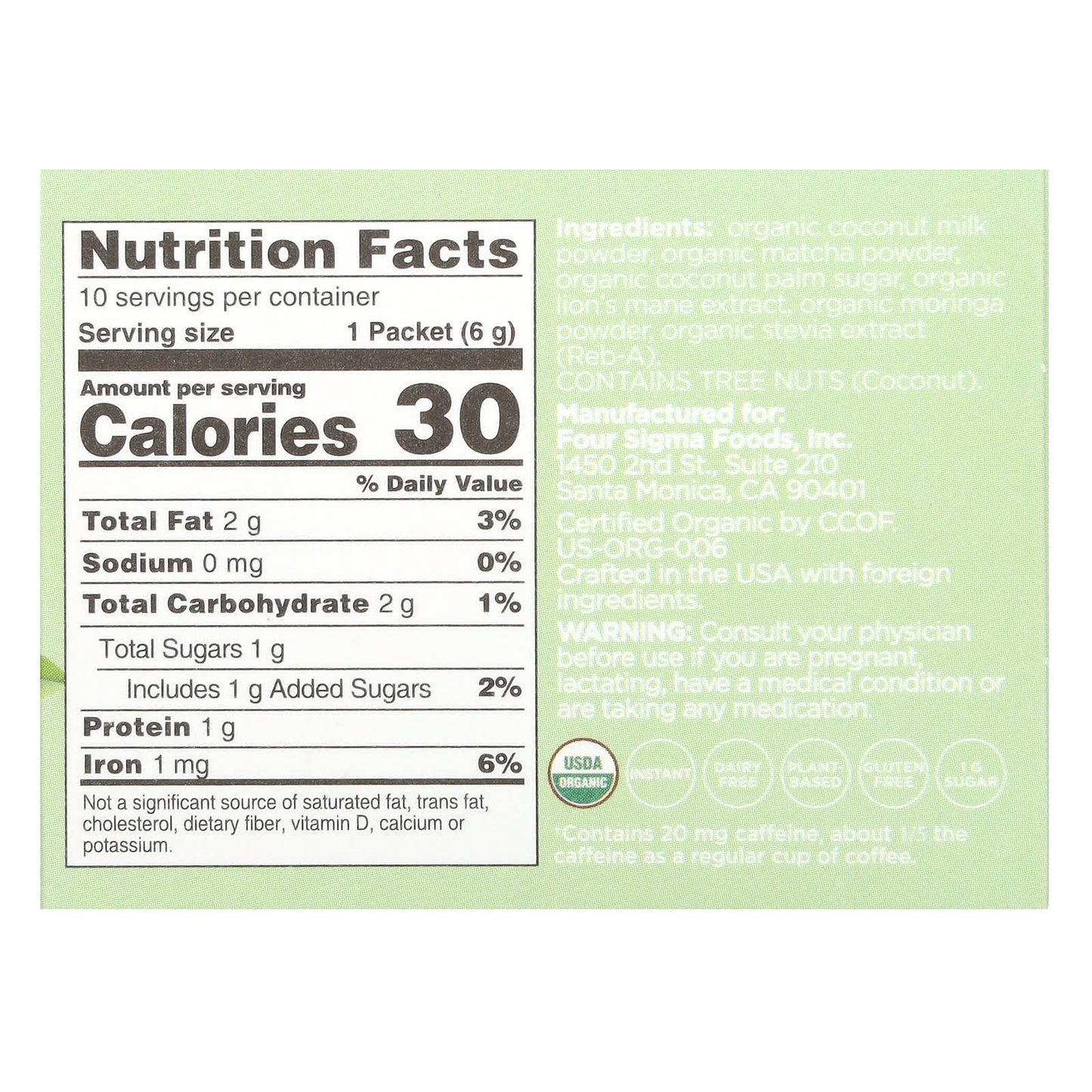 Unlock Focused Energy with USDA Organic Matcha Latte Mix by Four Sigmatic - Image 2