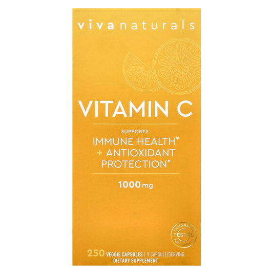 Viva Naturals, Vitamin C, 1,000 mg, 250 Veggie Capsules - Image 1