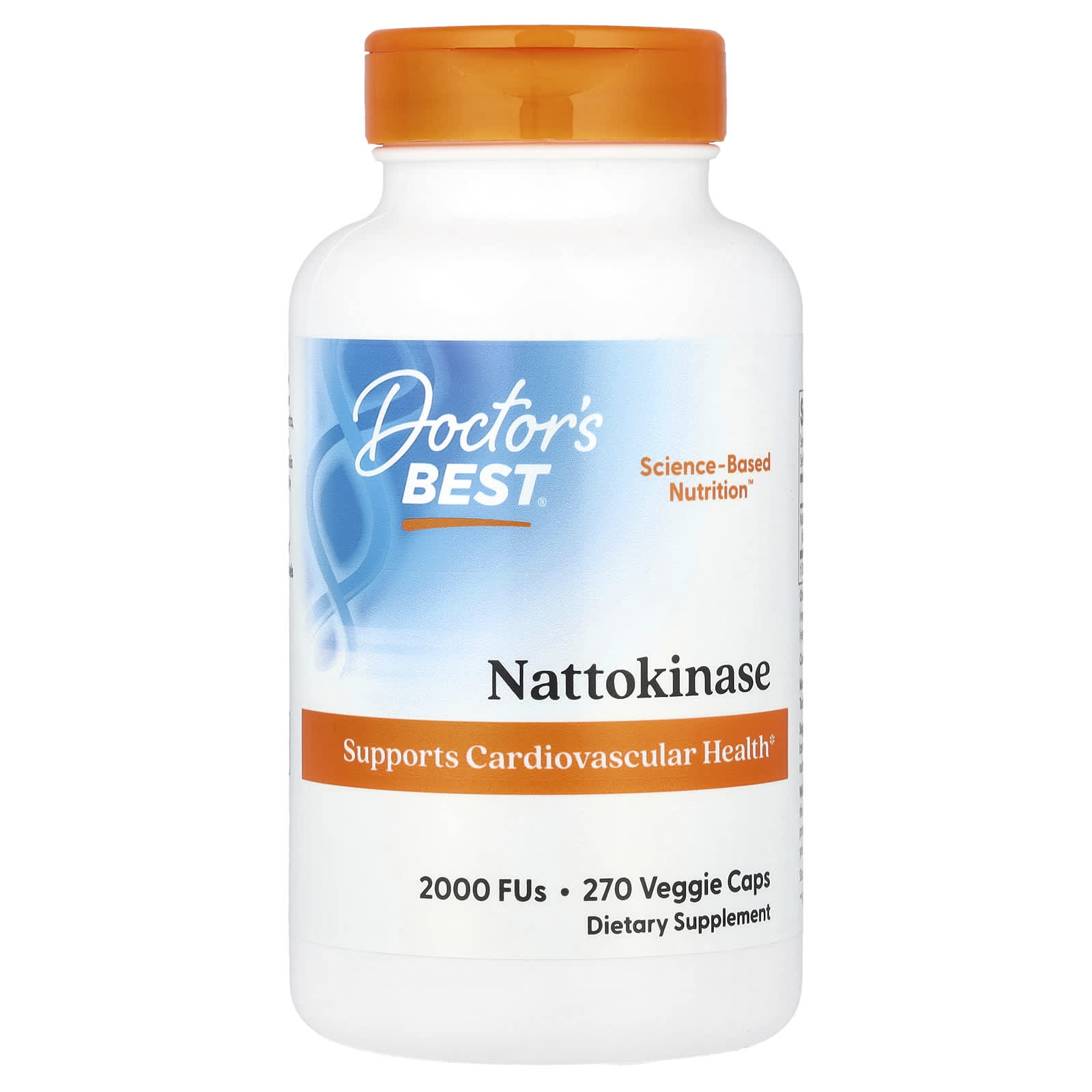 Nattokinase Supplement for Cardiovascular Health - 2,000 FU, 270 Caps - Image 1