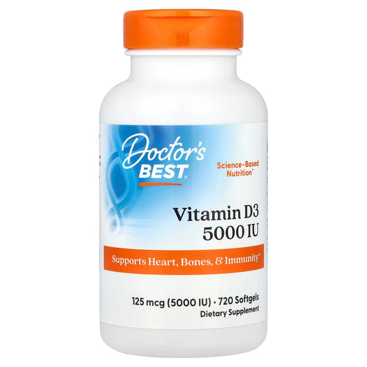 Vitamin D3 5,000 IU Softgels for Immunity, Heart Health & Strong Bones - Image 1