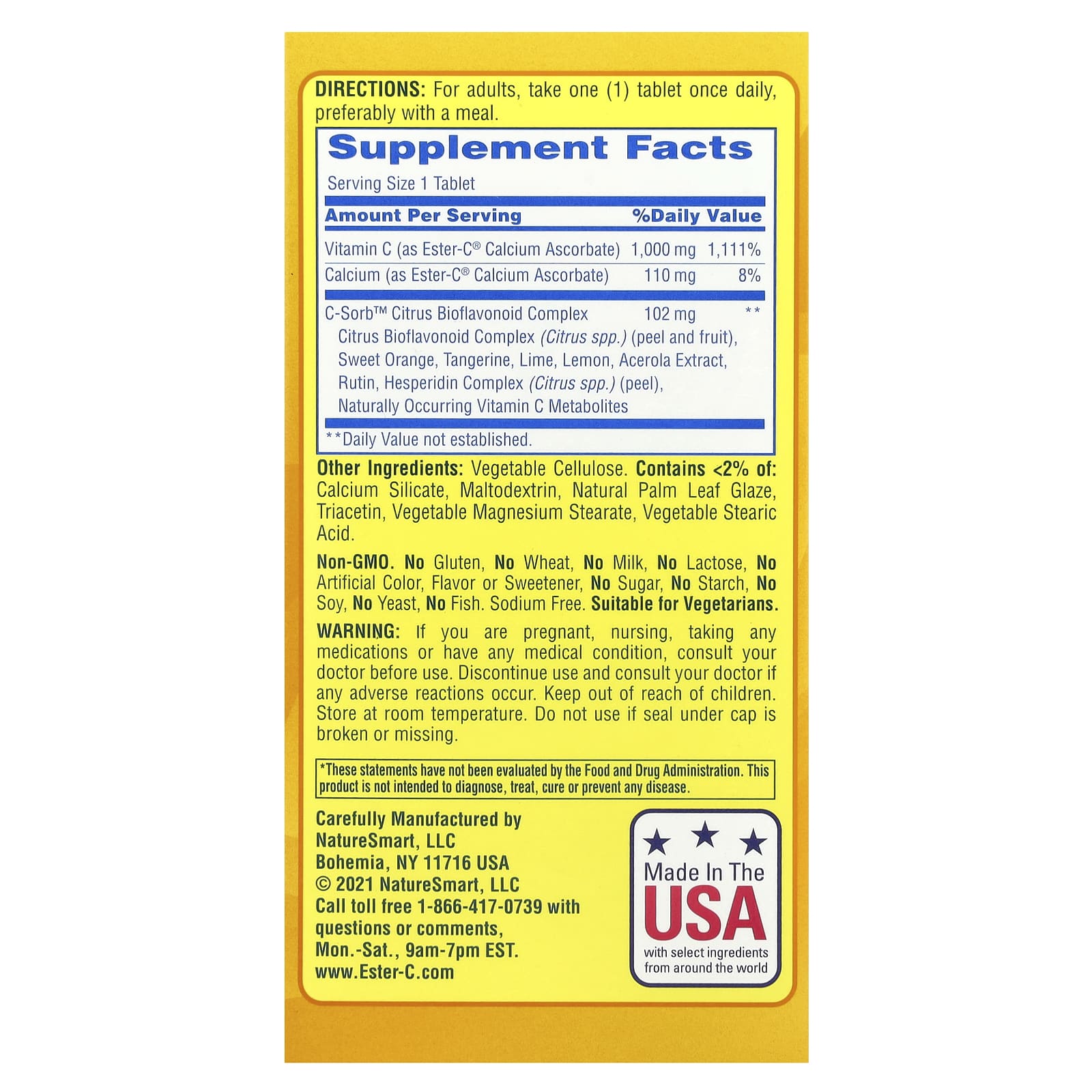Nature's Bounty, Ester-C®, Maximum Strength, 1,000 mg, 120 Vegetarian Coated Tablets - Image 2