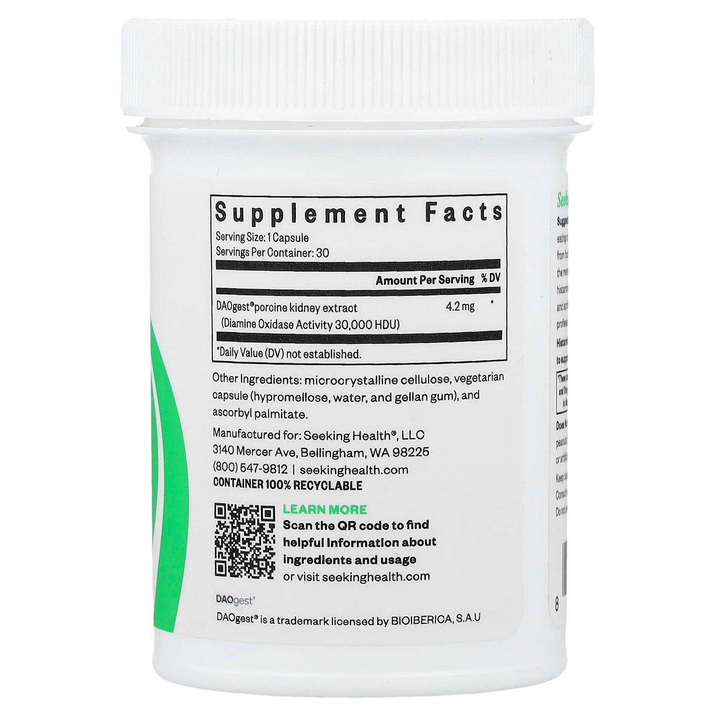 Seeking Health, Histamine Digest™, 30 Capsules (4.2 mg Per Capsule) - Image 2