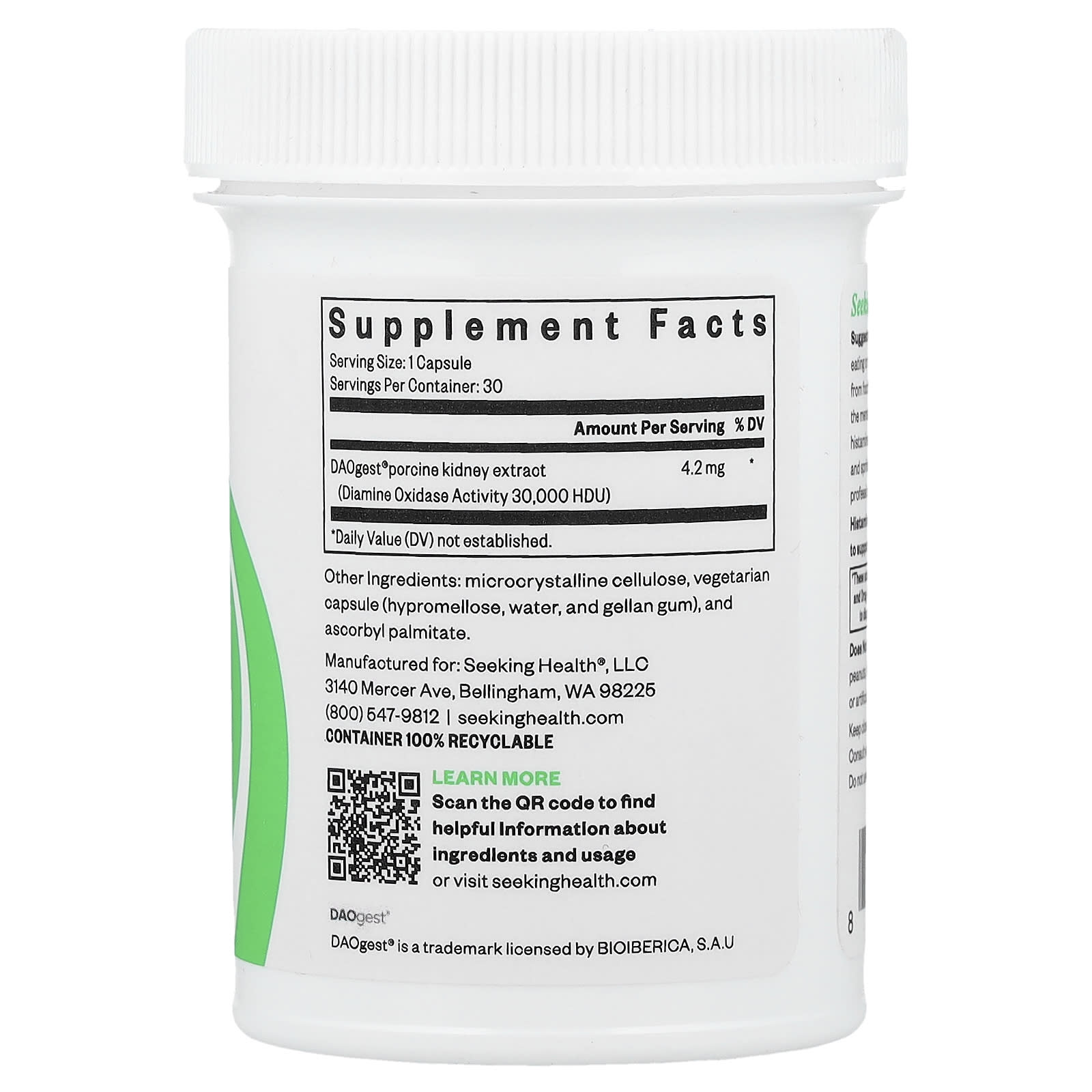 Seeking Health, Histamine Digest™, 30 Capsules (4.2 mg Per Capsule) - Image 2
