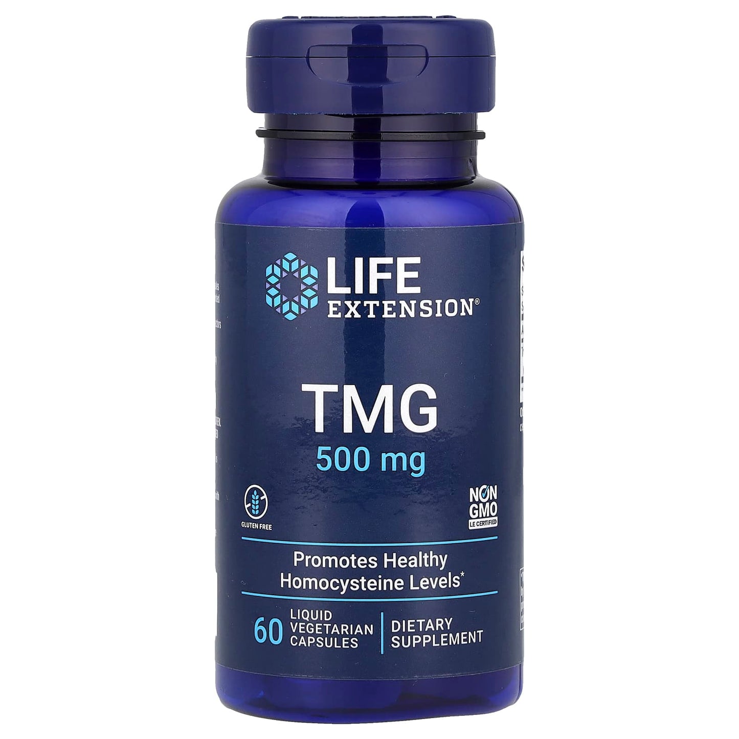 Life Extension, TMG, 500 mg, 60 Liquid Vegetarian Capsules - Image 1