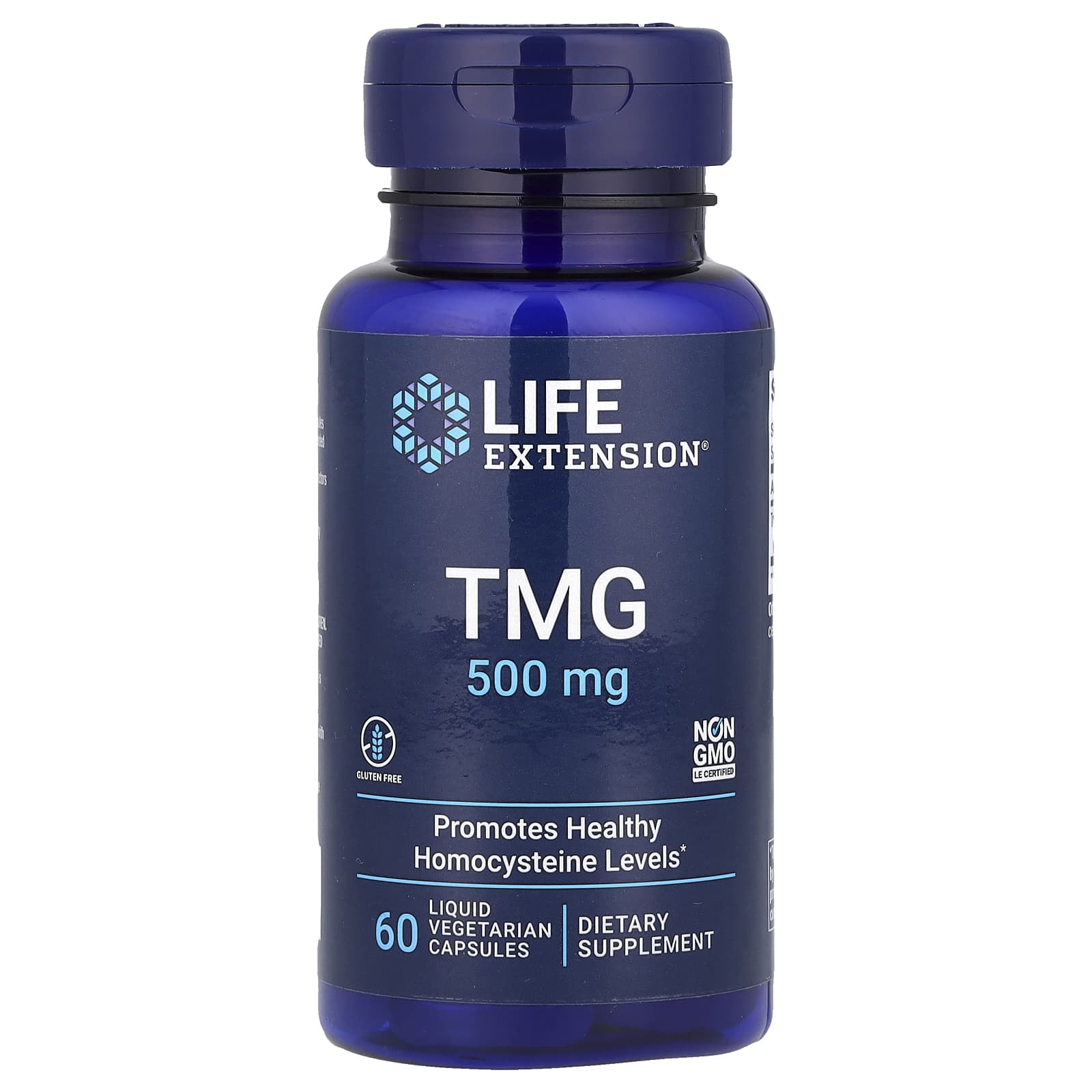 Life Extension, TMG, 500 mg, 60 Liquid Vegetarian Capsules - Image 1