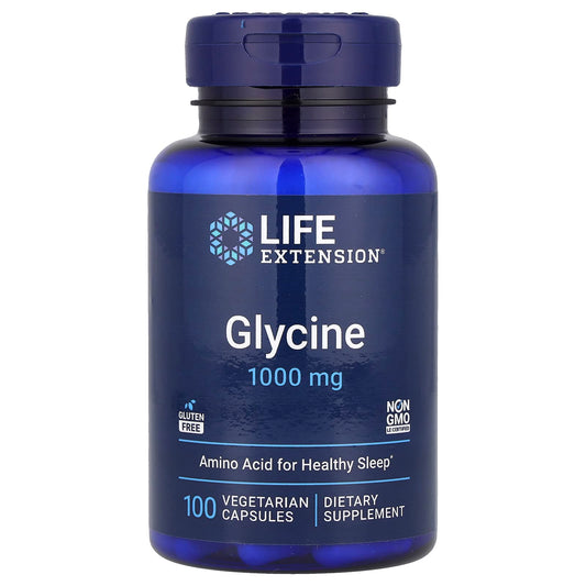Life Extension, Glycine, 1,000 mg, 100 Vegetarian Capsules - Image 1