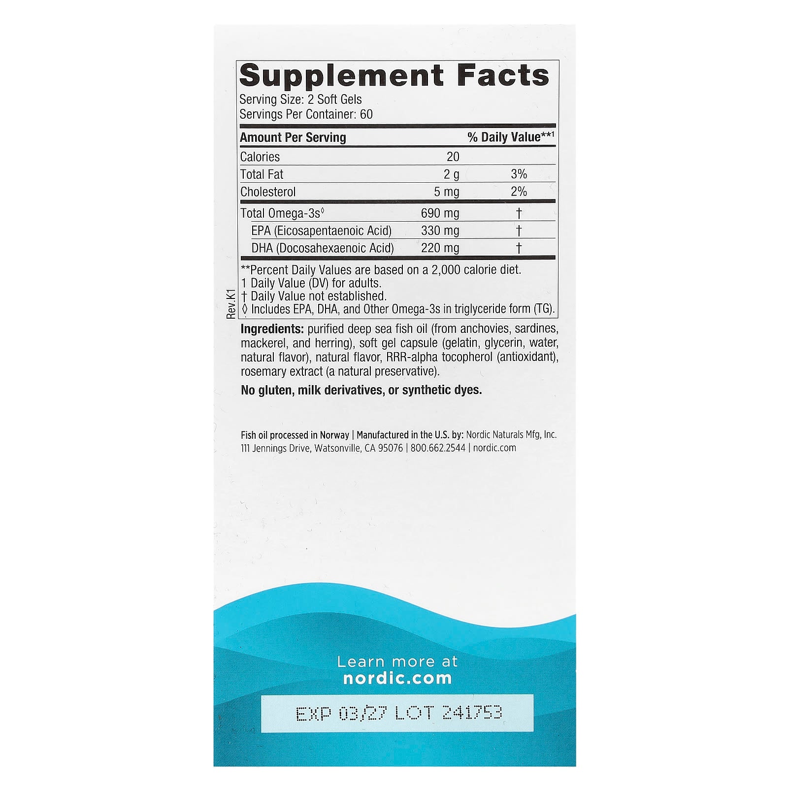 Nordic Naturals, Omega-3, Great Lemon, 120 Soft Gels (345 mg per Soft Gel) - Image 2