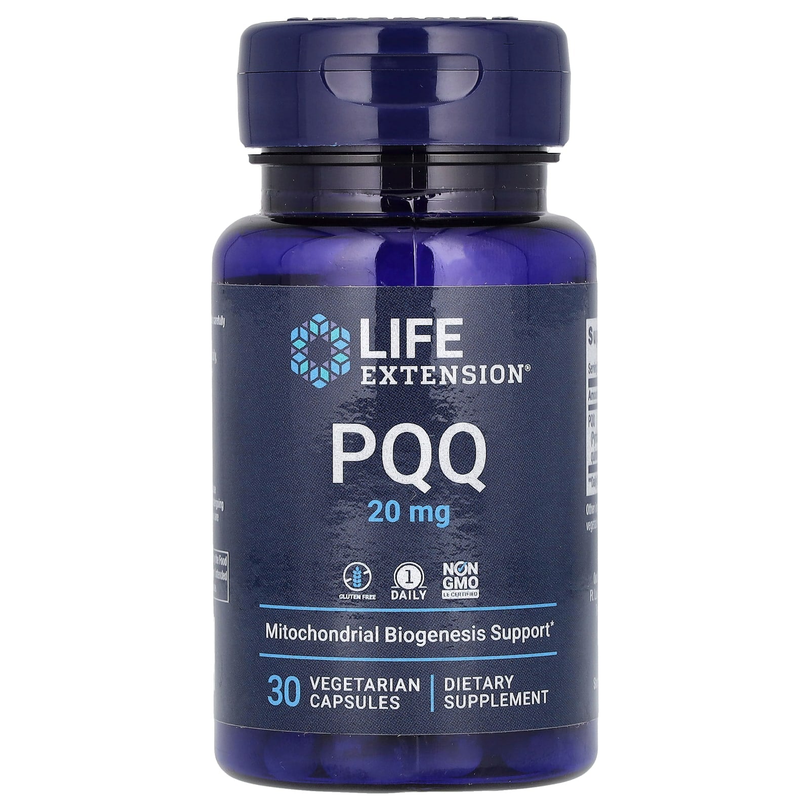 Life Extension, PQQ , 20 mg, 30 Vegetarian Capsules - Image 1