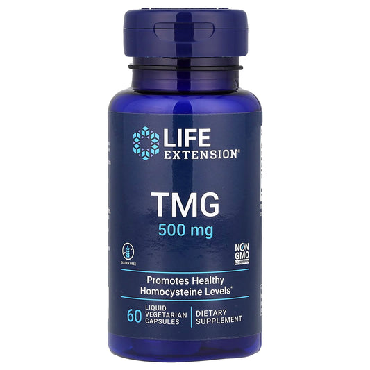 Life Extension, TMG, 60 Liquid Vegetarian Capsules (500 mg per Capsule)