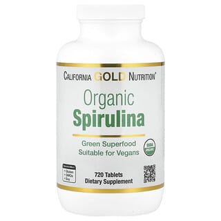 California Gold Nutrition USDA Organic Spirulina Tablets for Antioxidant Support