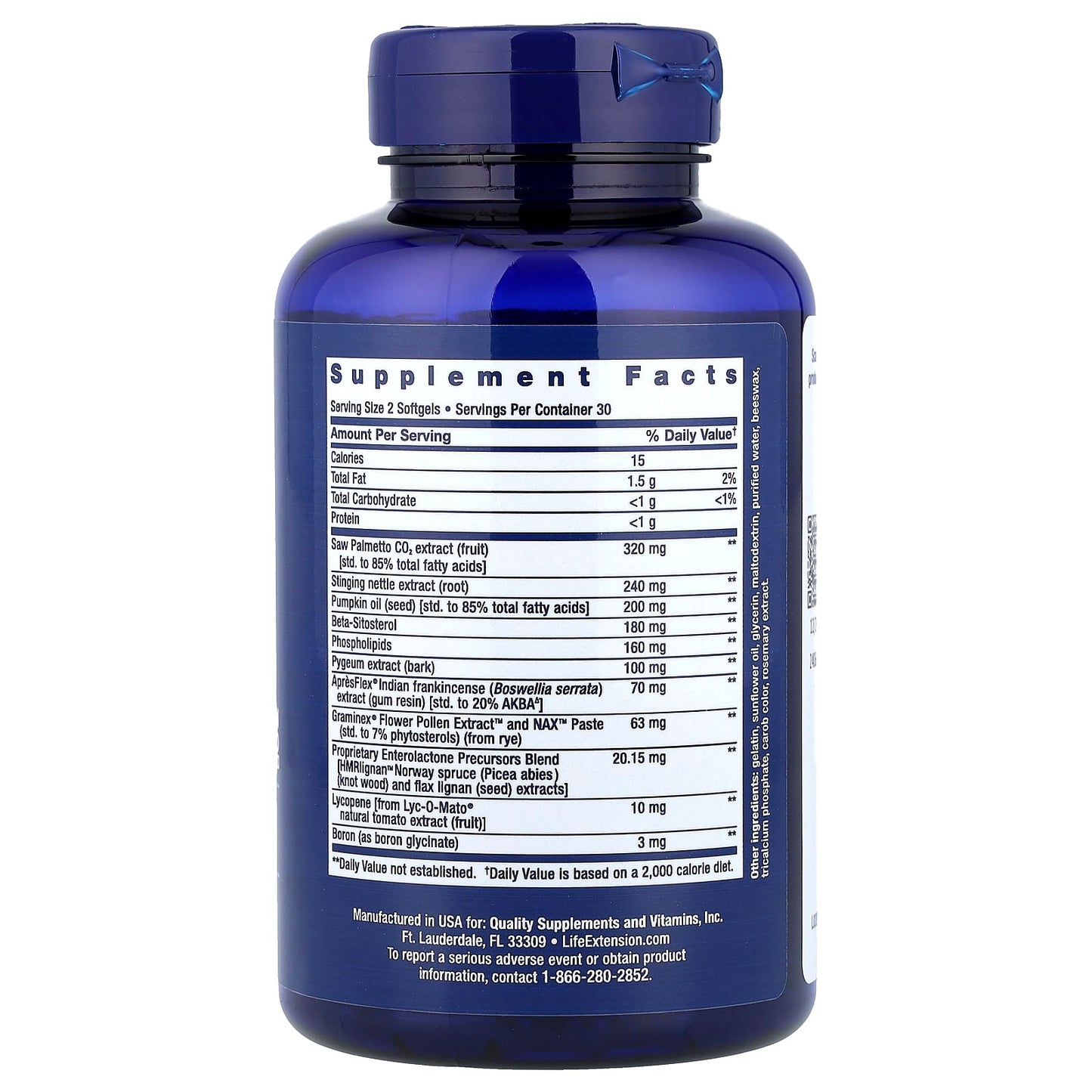 Life Extension, Ultra Prostate Formula, 60 Softgels - Image 2