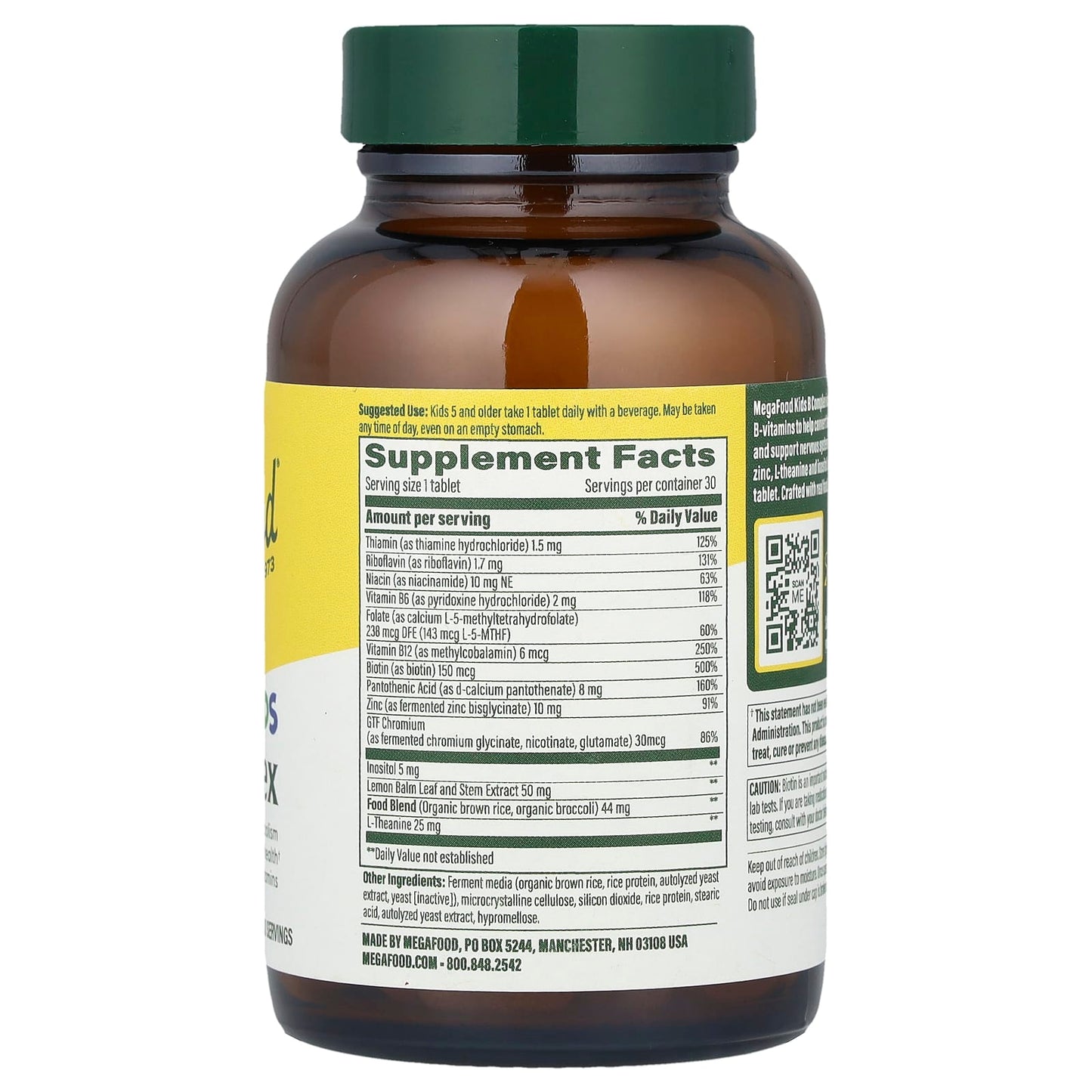 MegaFood, Kids B Complex, 30 Mini Tablets - Image 2