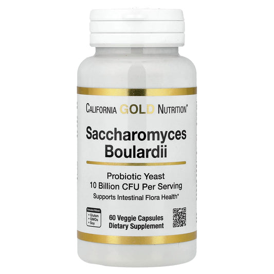 Saccharomyces Boulardii Probiotic Yeast for Gut Health - 60 Veggie Capsules - Image 1