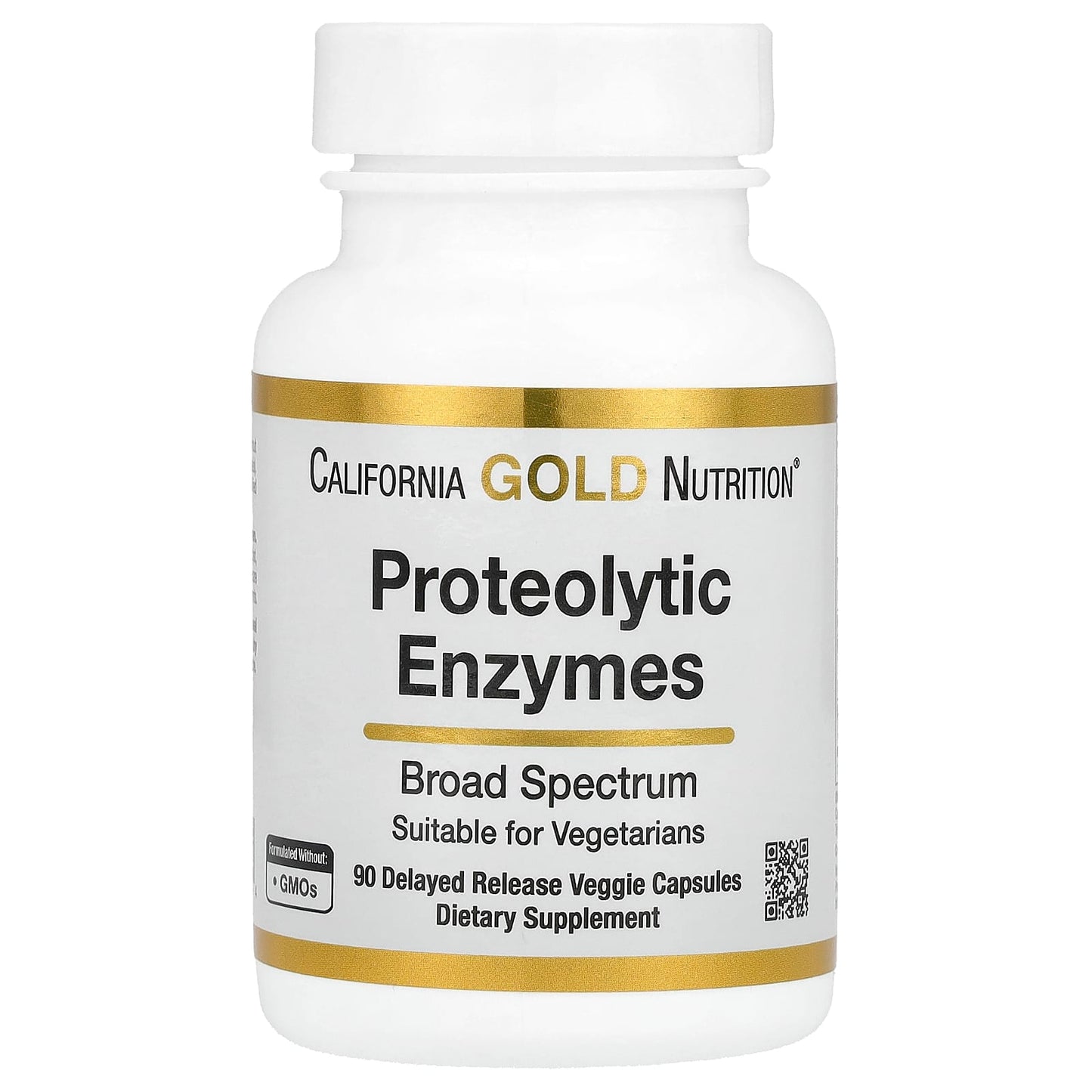 Proteolytic Enzymes with Fruit Derived Enzyme Blend, 90 Delayed Release Veggie Capsules - Image 1
