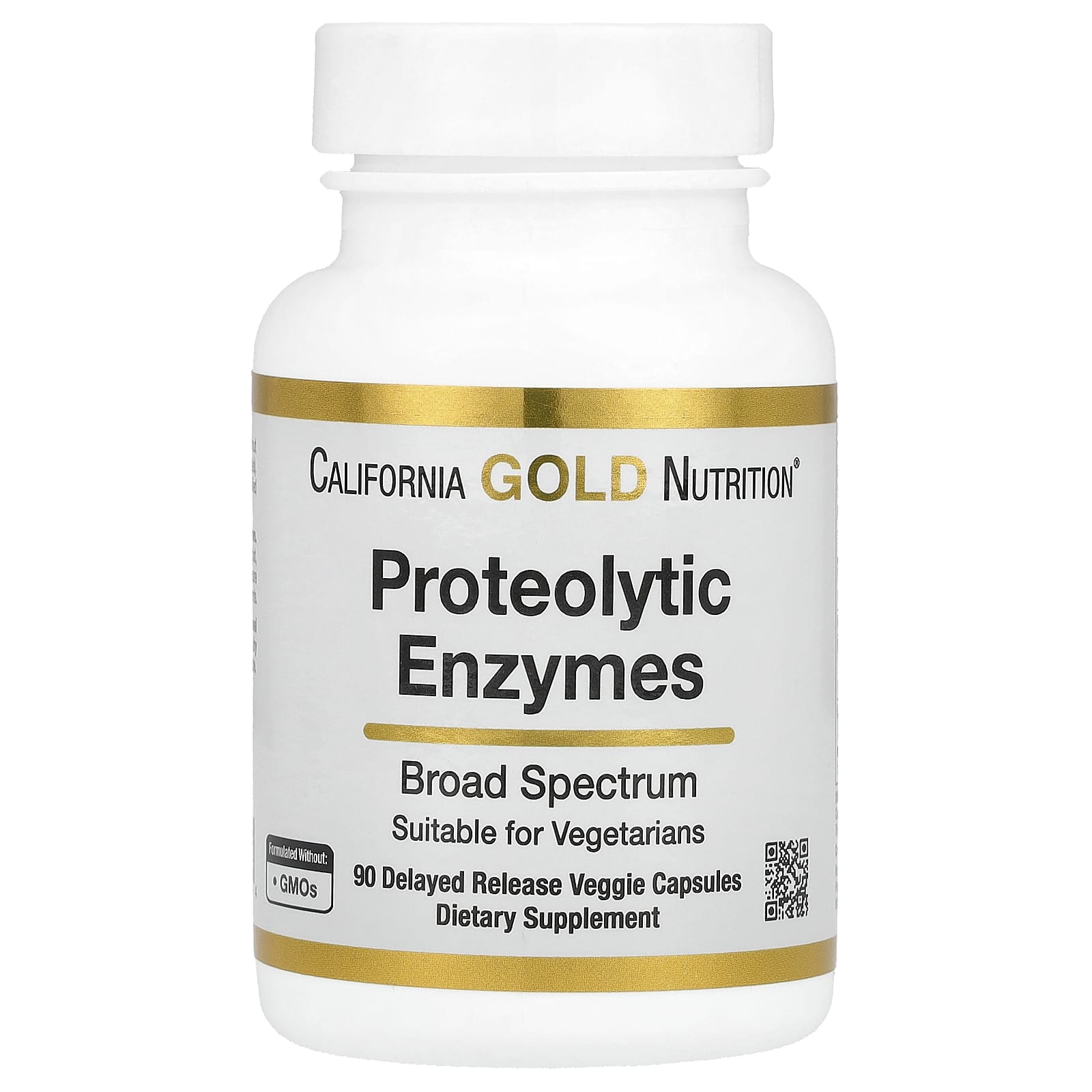 Proteolytic Enzymes with Fruit Derived Enzyme Blend, 90 Delayed Release Veggie Capsules - Image 1