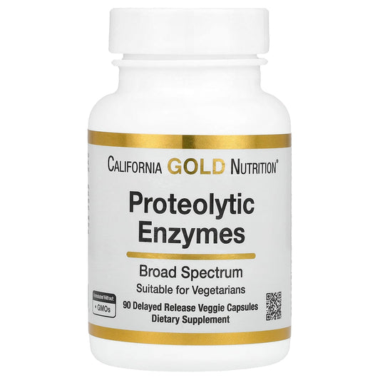 Proteolytic Enzymes with Fruit Derived Enzyme Blend, 90 Delayed Release Veggie Capsules - Image 1