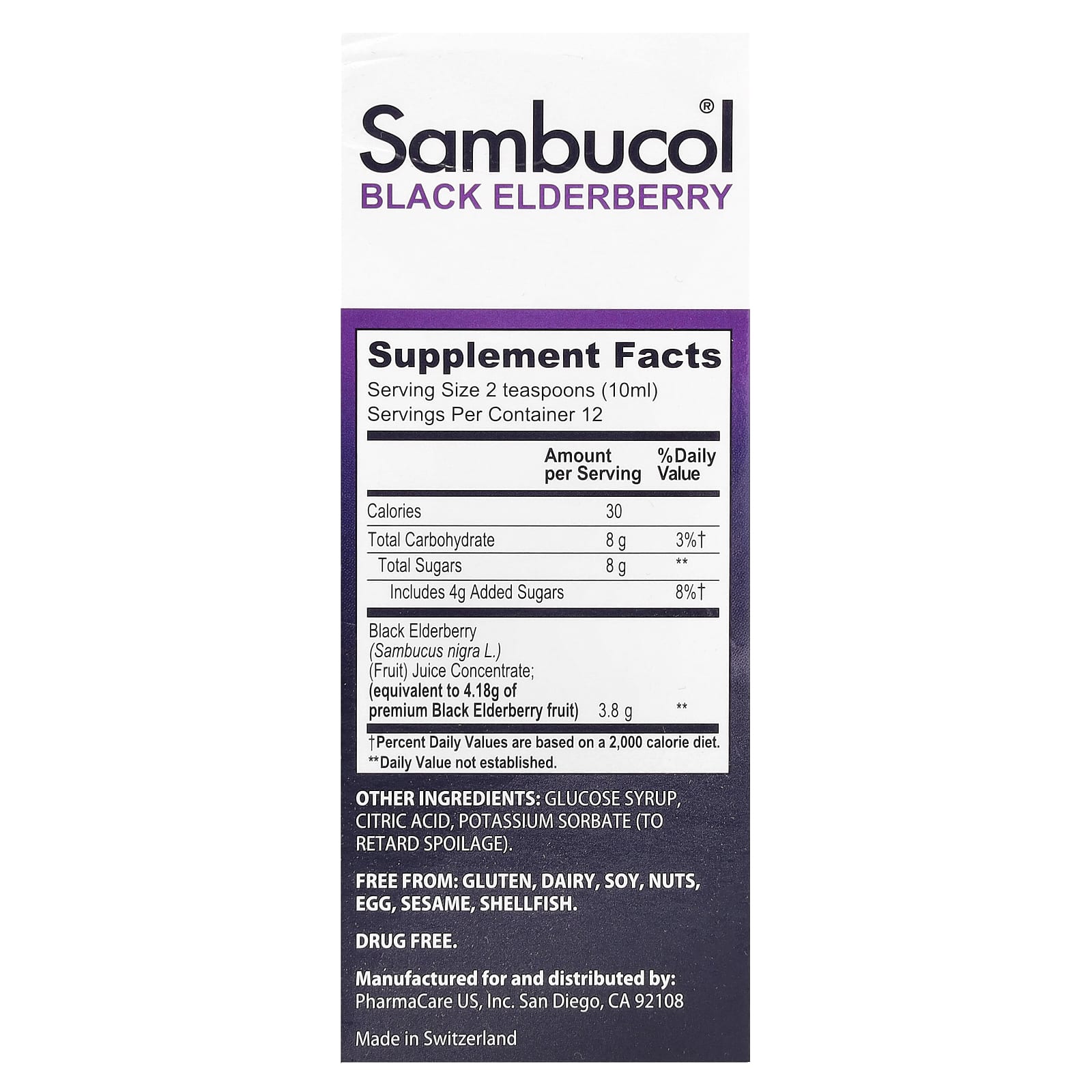 Sambucol, Black Elderberry Immune Syrup, Original Formula, 4 fl oz (120 ml) - Image 2