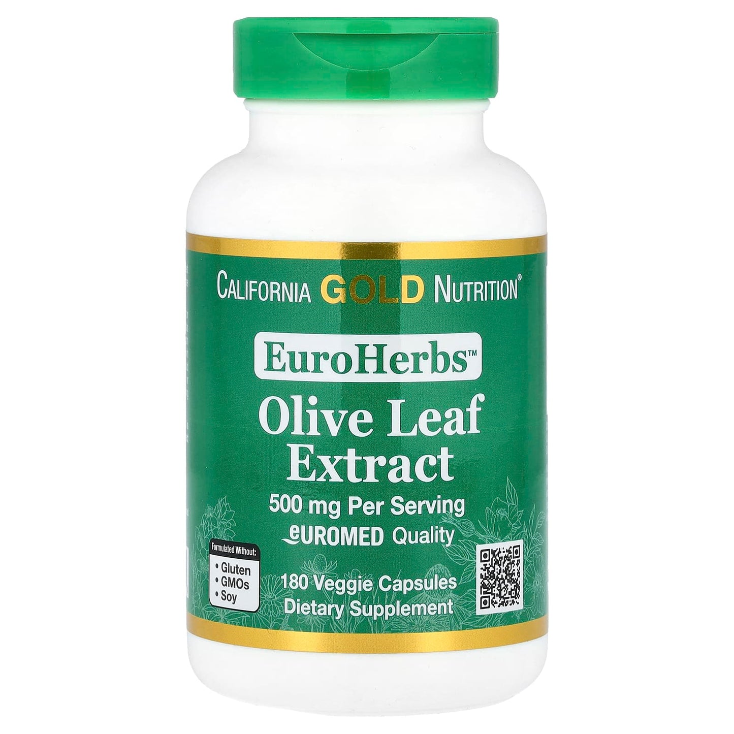 Support Immune Health with California Gold Nutrition Olive Leaf Extract - Image 1