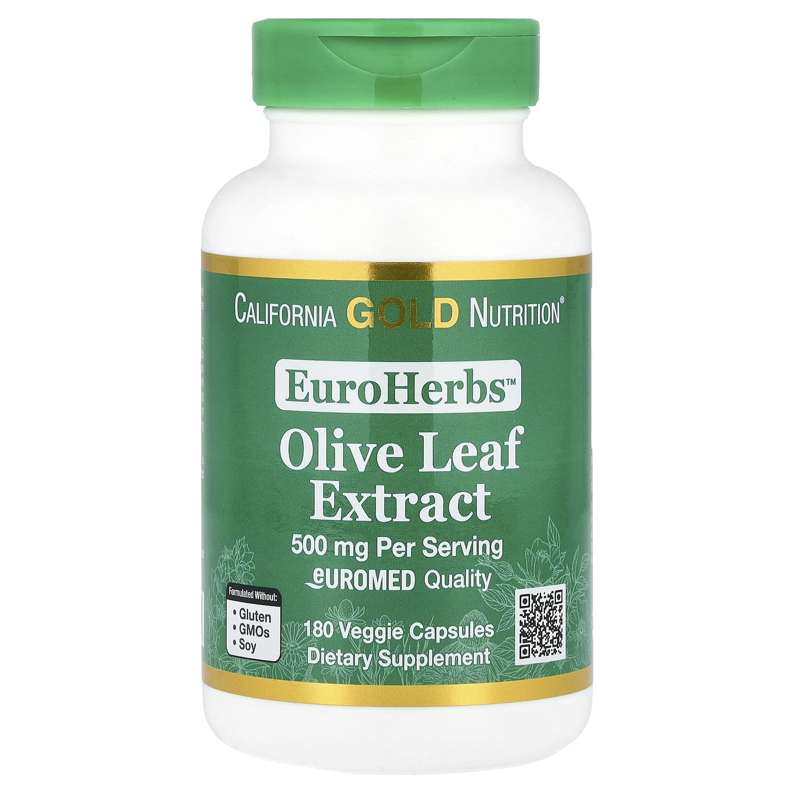 Support Immune Health with California Gold Nutrition Olive Leaf Extract - Image 1
