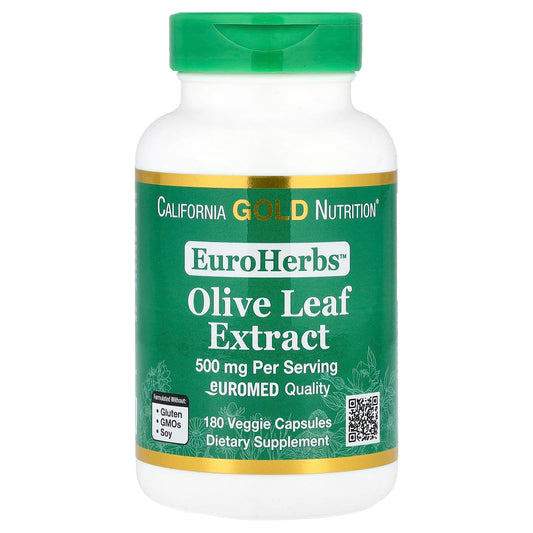 Support Immune Health with California Gold Nutrition Olive Leaf Extract - Image 1