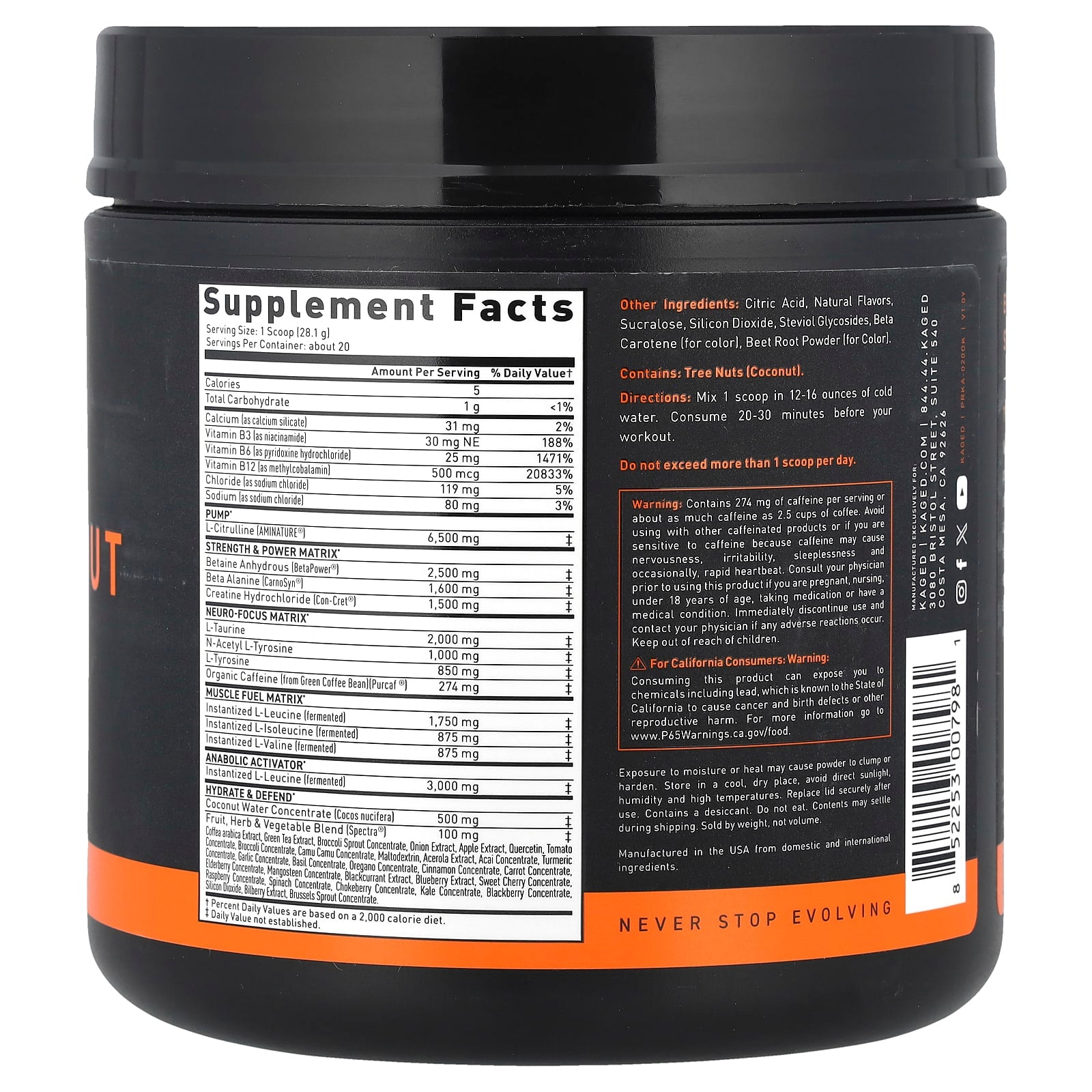 Unlock Your Potential with Kaged Pre-Workout - Orange Crush - Image 2