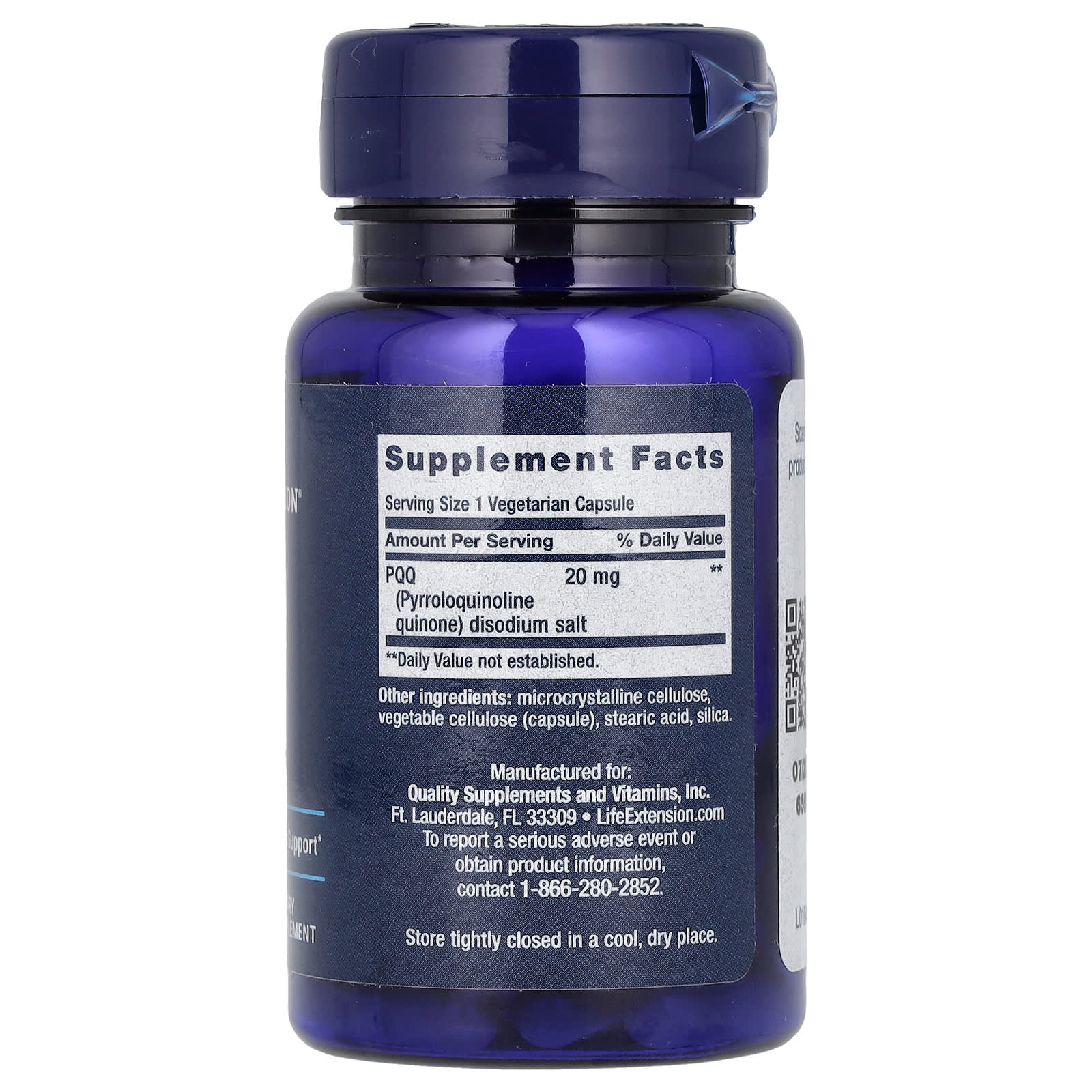 Life Extension, PQQ , 20 mg, 30 Vegetarian Capsules - Image 2