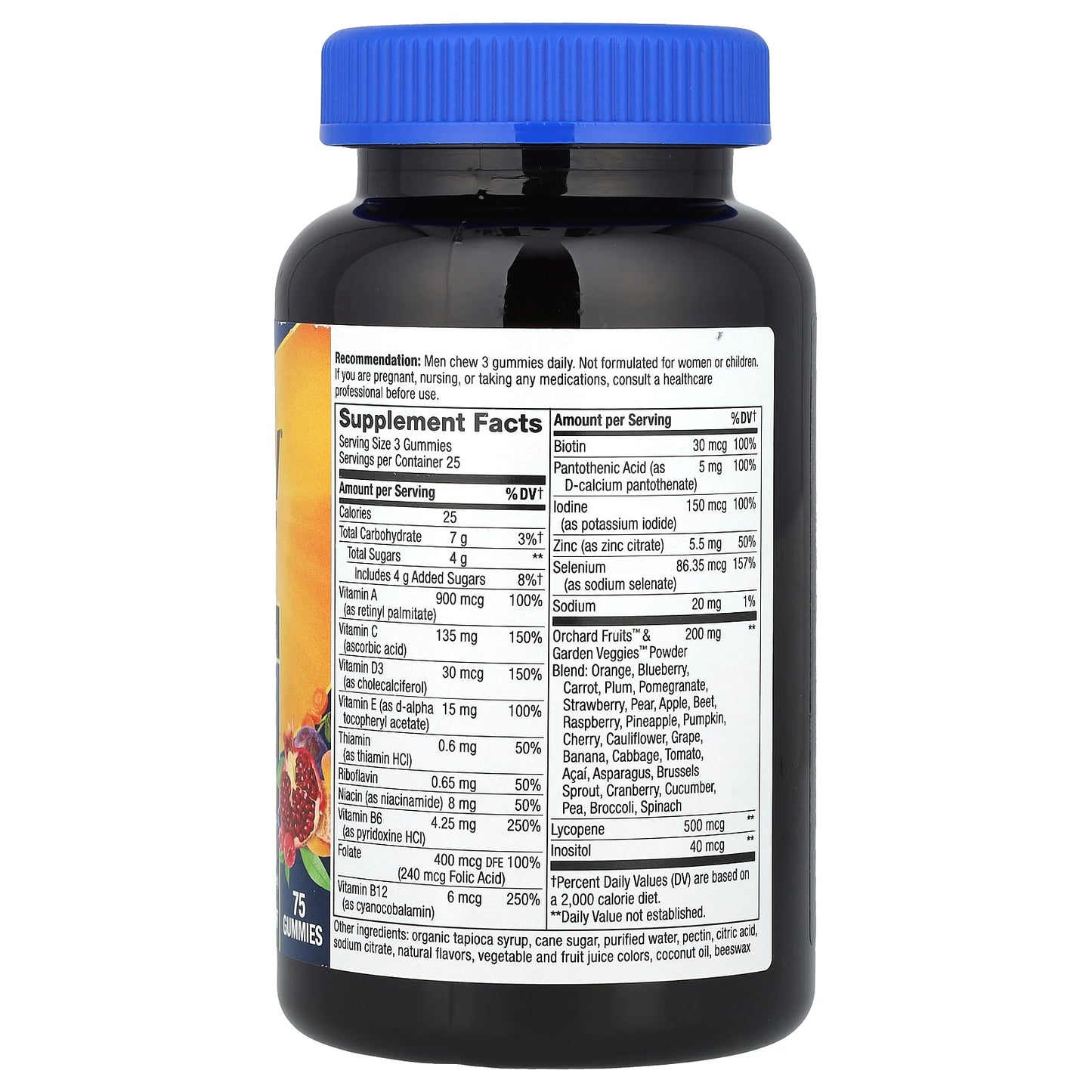 Nature's Way, Alive!® Men's Premium Gummy Multivitamin, Orange, Grape & Cherry, 75 Gummies - Image 2