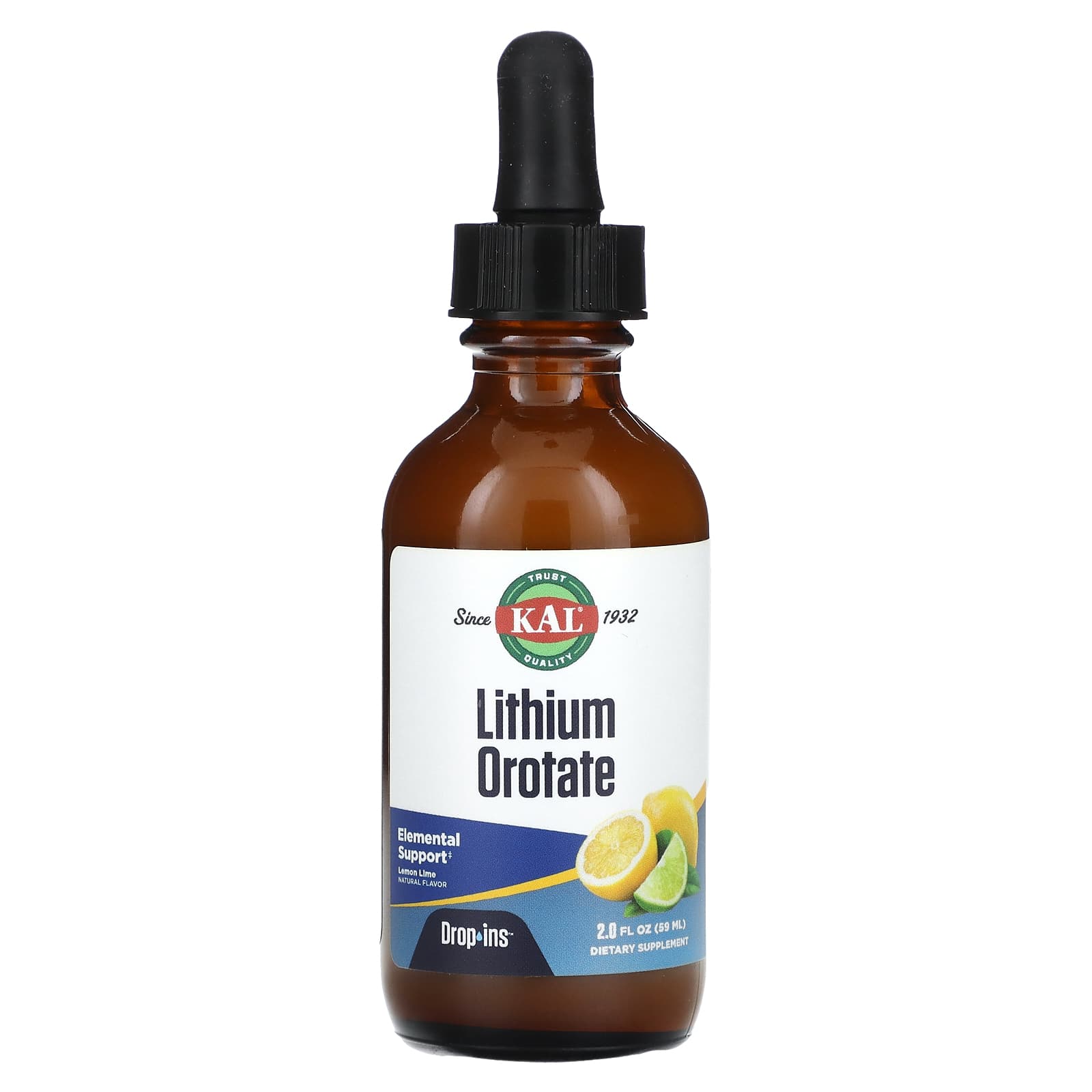 Lithium Orotate Drops for Mood Support by KAL - Natural Calming Supplement - Image 1