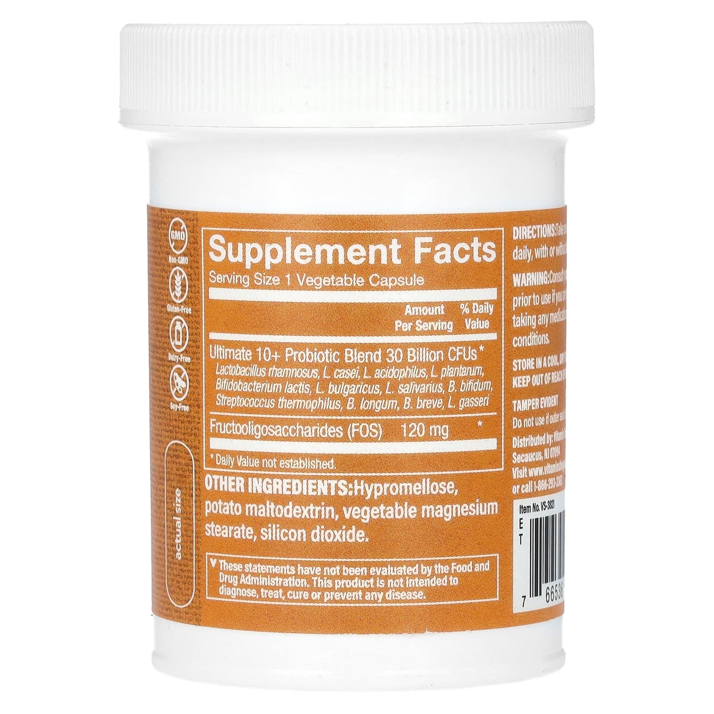 The Vitamin Shoppe, Ultimate 10+ Probiotics, 30 Billion CFU, 60 Vegetable Capsules - Image 2