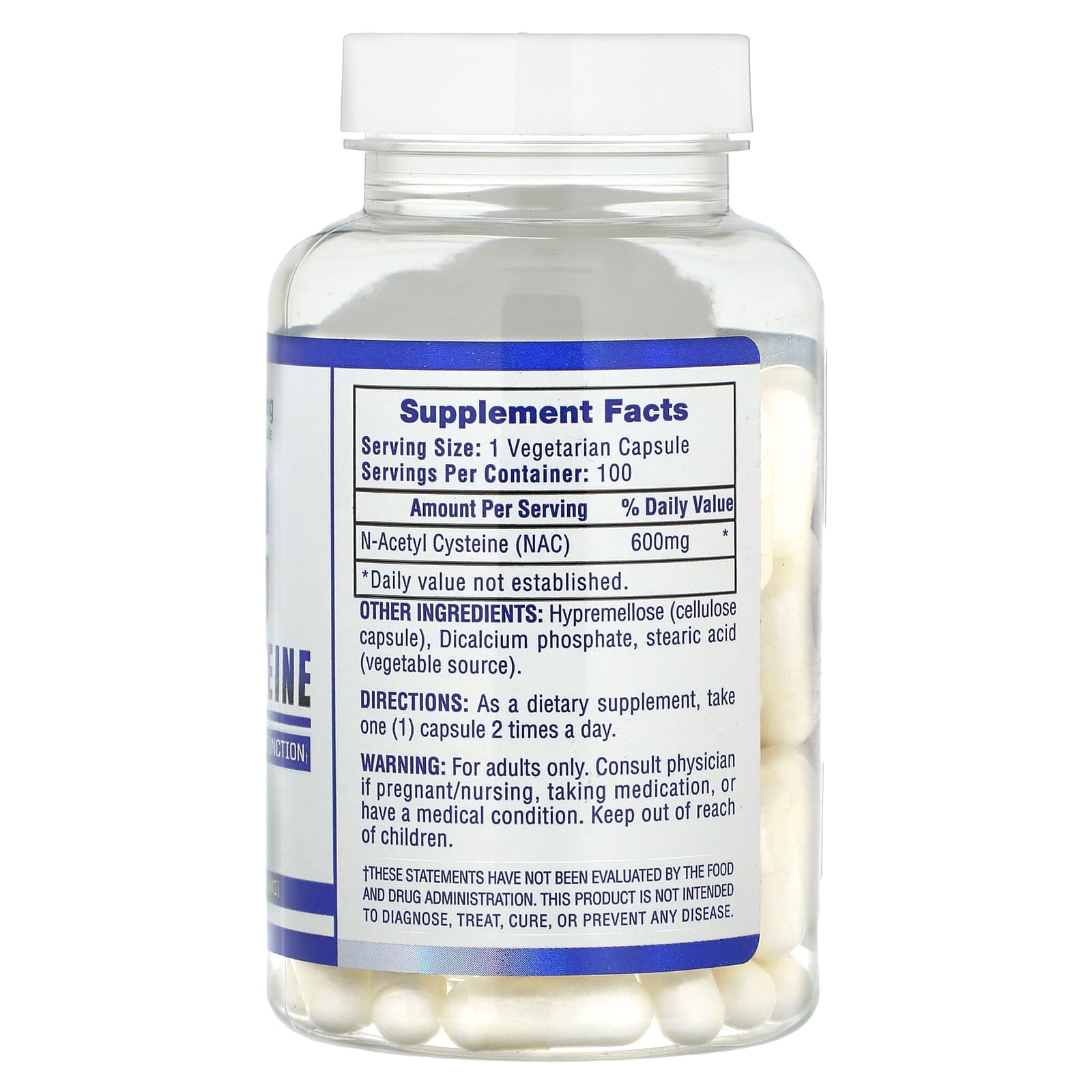 Hi Tech NAC 600mg - Liver & Lung Support - 100 Capsules - Image 2