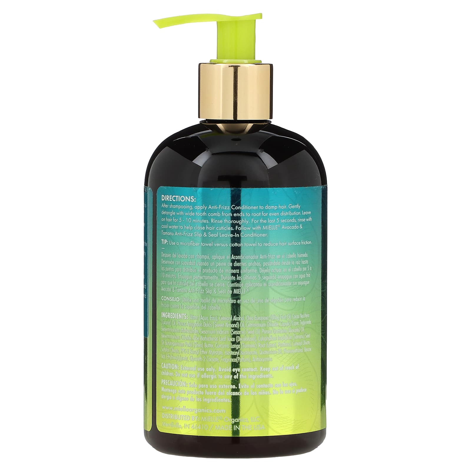 Mielle, Anti-Frizz Conditioner, Avocado & Tamanu, 12 fl oz (355 ml) - Image 2