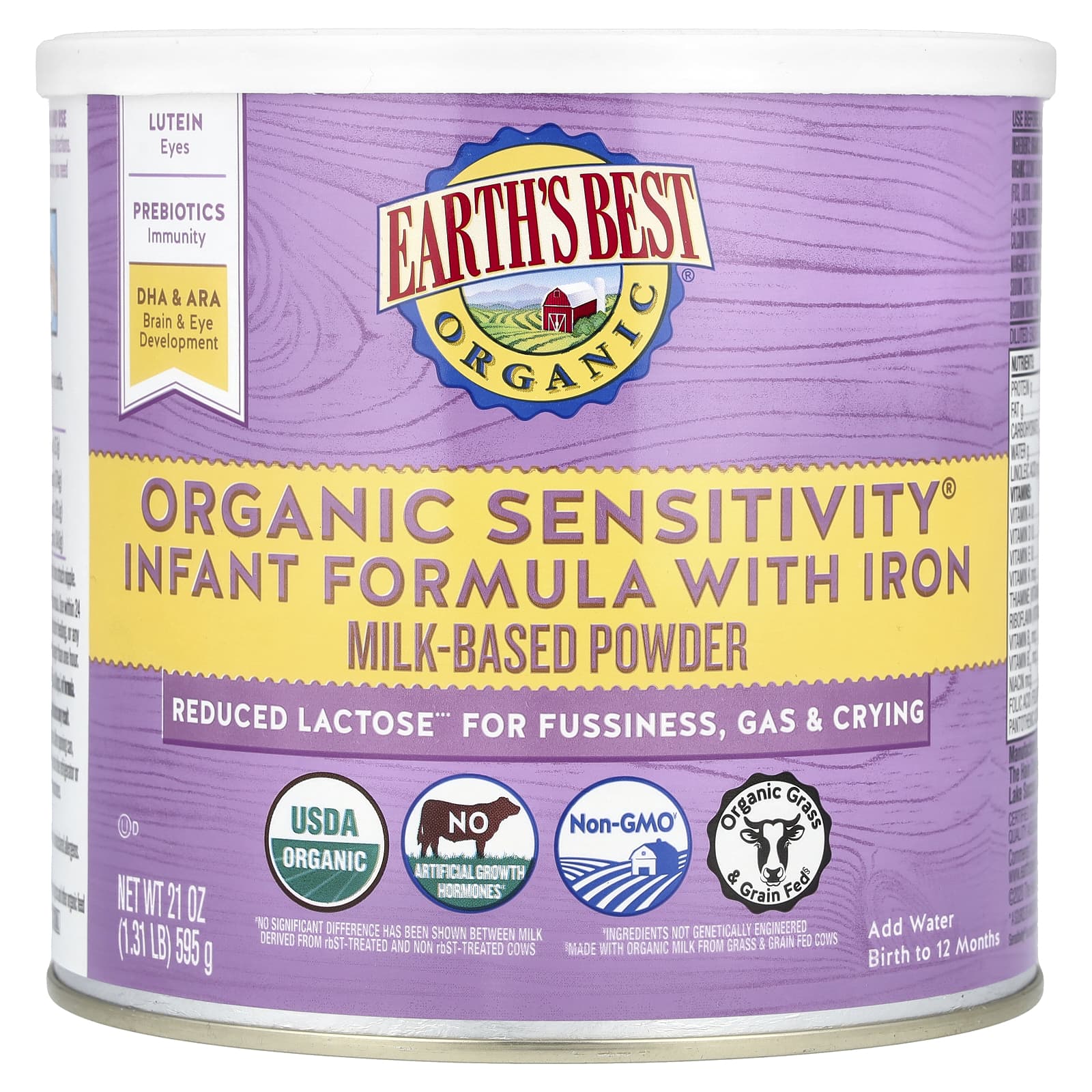 Organic Infant Formula with Iron for Fussy Babies | Earth's Best - Image 1