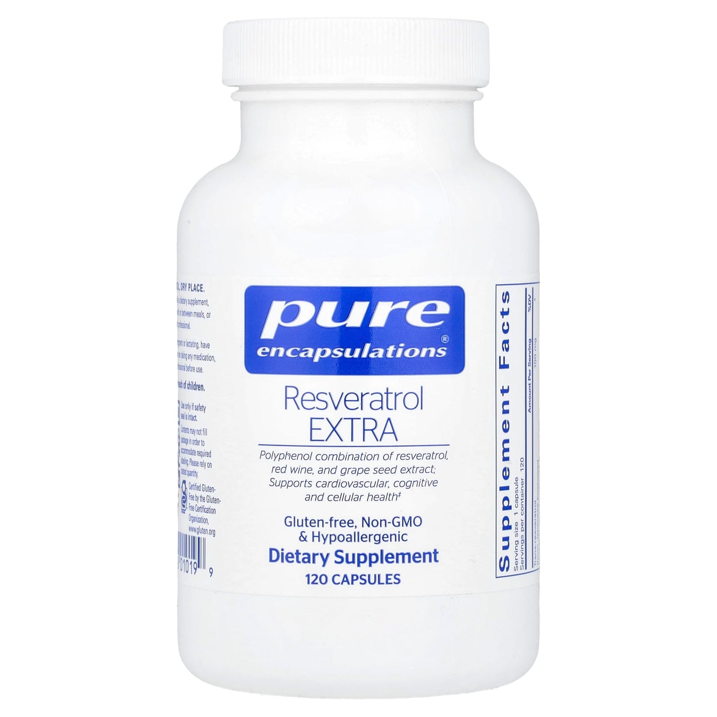 Pure Encapsulations, Resveratrol Extra, 120 Capsules - Image 1