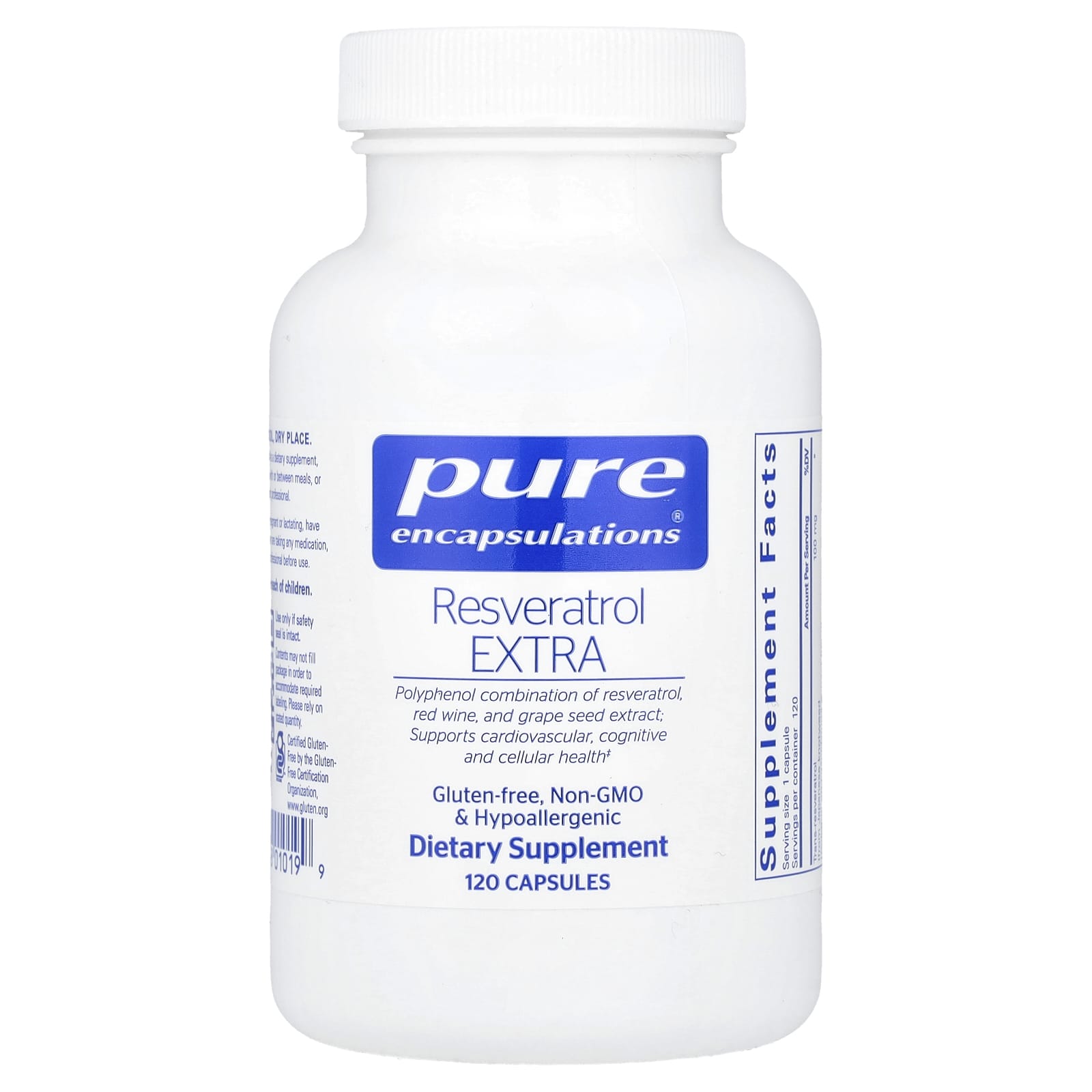 Pure Encapsulations, Resveratrol Extra, 120 Capsules - Image 1